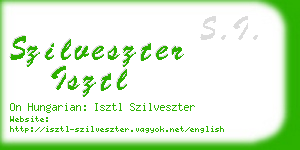 szilveszter isztl business card